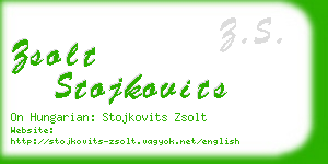 zsolt stojkovits business card